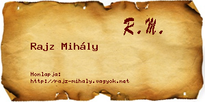 Rajz Mihály névjegykártya